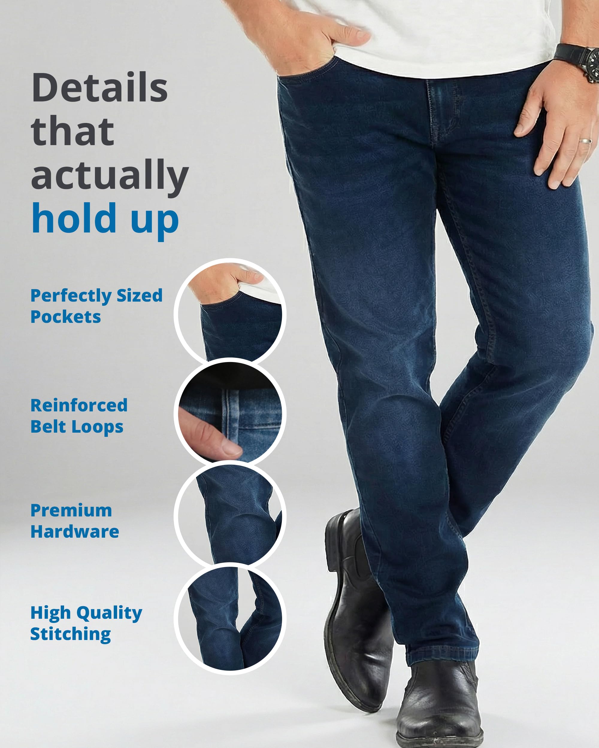 The Perfect Jean TPJ Mens Athletic Fit Jean (Captain - Midnight Blue, 38x32)