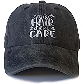 Jumsky Cruise Hair Don't Care Hat Embroidered Adjustable Washed Baseball Caps Black