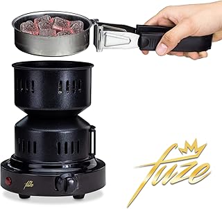 Elektrischer Kohleanzünder für Shisha Kohle – Kohlesieb tragbar | Kohlegrill mit 150cm Kabel | DAS Zubehör | Kohlenanzünder elektrisch schwarz | Grill Anzünder | Kohlen Ofen | Elektro Herd | Kohleofen