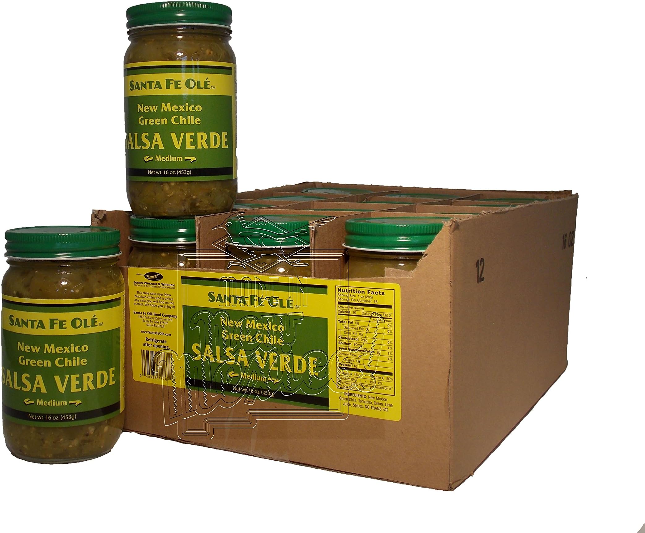 Santa Fe Ole New Mexico Green Chile Salsa Verde Medium (12)