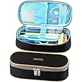 Homecube Pen Case, Big Capacity Waterproof Pencil Bag Oxford Make-up Pen Pouch Durable Stationery Bag Pen Holder for Man & Women, Black