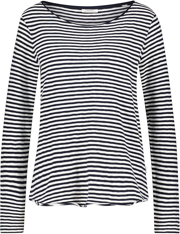Marc OߴPolo Damen Langarmshirt aus Bio-Baumwolle mit Logo
