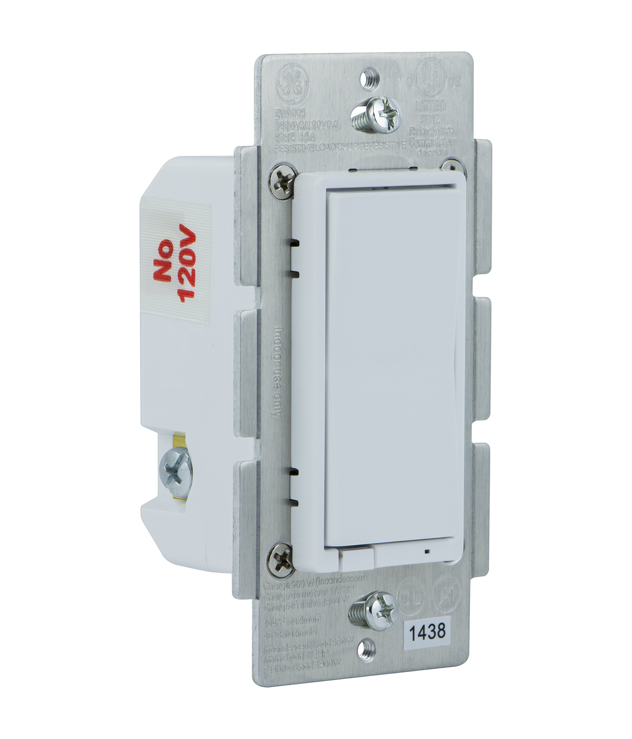 GE ZWave Wireless Smart Lighting Control Light Switch, On/Off Paddle