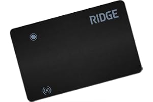 Ridge Tracker Card Compatible with Apple Find My, Compatible with Android Slim Tracking Card - Wallet Finder, Item Locator for Luggage Tags, Passports, Phone - MFi Certified, IP68 Water Resistance