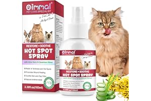 SHUANGJIA Hot Spot Spray Treatment for Cats, Upgraded Hot Spot & Itch Relief Skin Spray for Cat, Instant Irritated Dry Itchy Skin, Allergies, and Dermatitis, Scratching and Licking, Reduces Topical Inflammation