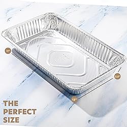 PLASTICPRO 25 Pack Aluminum Pans 13'' X