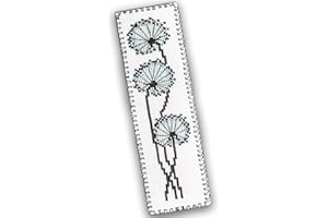 Povitrulya Counted Cross Stitch Kit Dandelions - DIY Kit for Adults or Kids - Funny Embroidery Bookmark