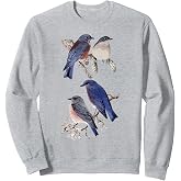 Patience Bluebird of Happiness Blue Bird Eastern Bluebird Sweatshirt