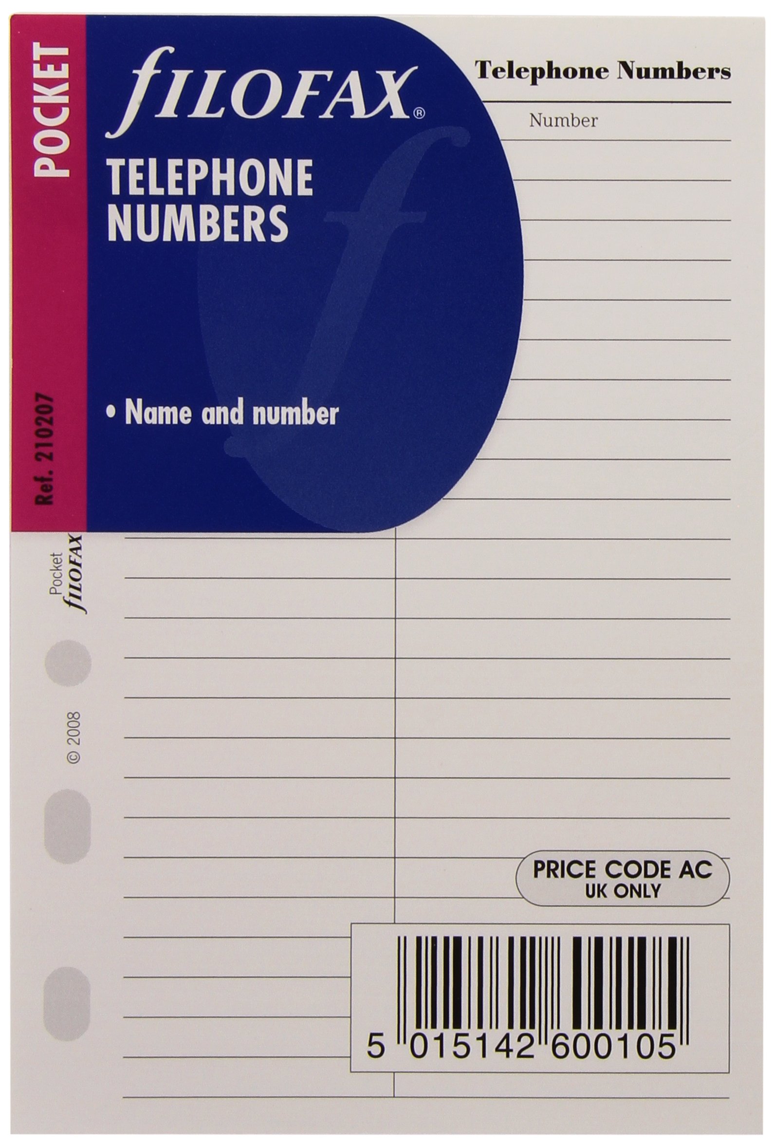 Pocket Name and telephone number