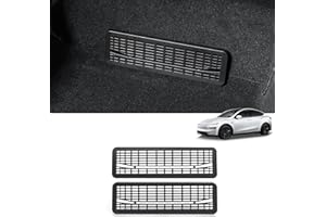 LUCKEASY 2PCS Floor Air Flow Vent Grille Protection for Tesla Model Y Juniper 2025 2026 Air Vent Cover Rear Under Seat Air Condition Outlet Grille Protector for Model Y Juniper Accessories