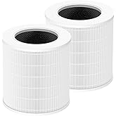 A2002 Replacement Filter Compatible with A2002 Air Purifie-r, 3-In-1 Efficient Filtration Activated Carbon Filter, Compared to Part #AF-2002, 2 Pack