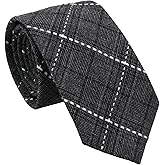 Mantieqingway Striped Ties for Men Skinny Mens Ties Stripe Plaid Necktie Formal Business Dinner Graduation