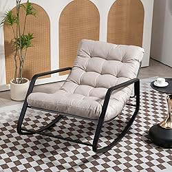 WQSLHX Outdoor Patio Rocking Chairs Set of
