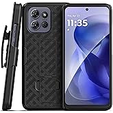 Encased DuraClip for Moto G Power 2025 Case with Belt Clip Holster and Kickstand (Black)