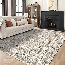 Amazon.com: Puino 5x7 Washable Vintage Rug: Oriental Rugs