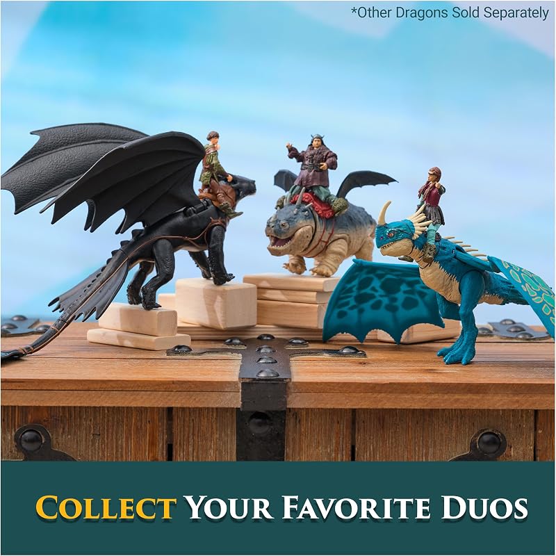- Pack Figura Dragón y Vikingo: Gronkel y Patapez de Cómo Entrenar a Tu Dragón - Figuras de Acción Articuladas - Juguetes Niños 4 Años + - Regalo Niño 4 Años +