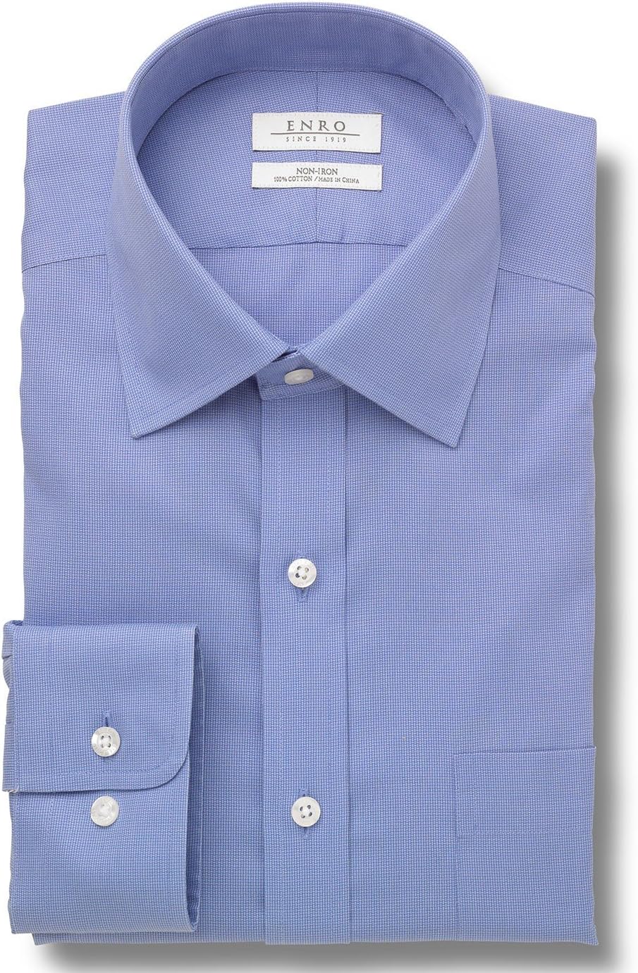 Enro Men's Big & Tall Non Iron Dogbone Spread Collar Dress Shirt