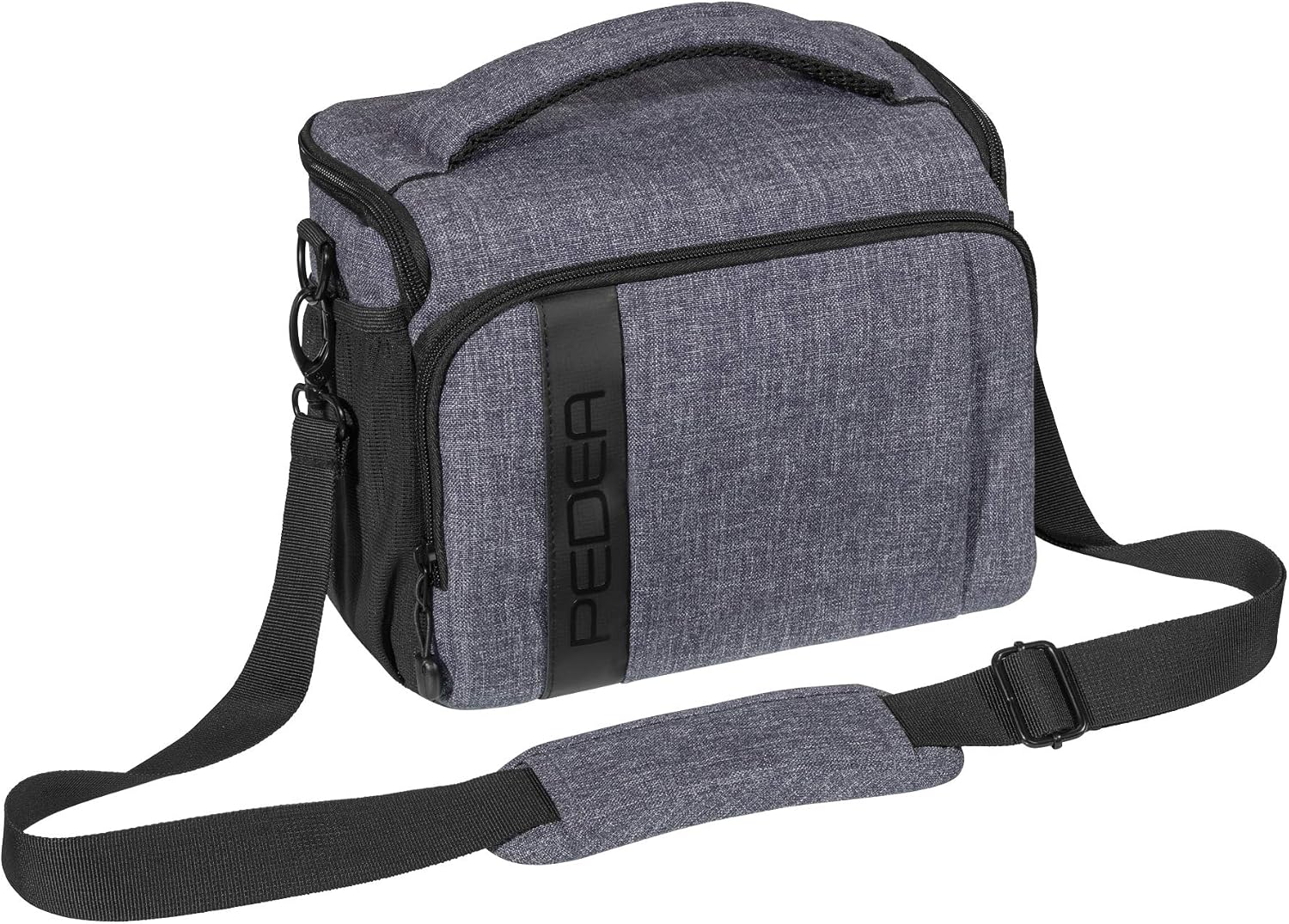 PEDEA DSLR camera bag "Fashion" Camera bag for SLR cameras with waterproof rain cover carrying strap and accessory compartments