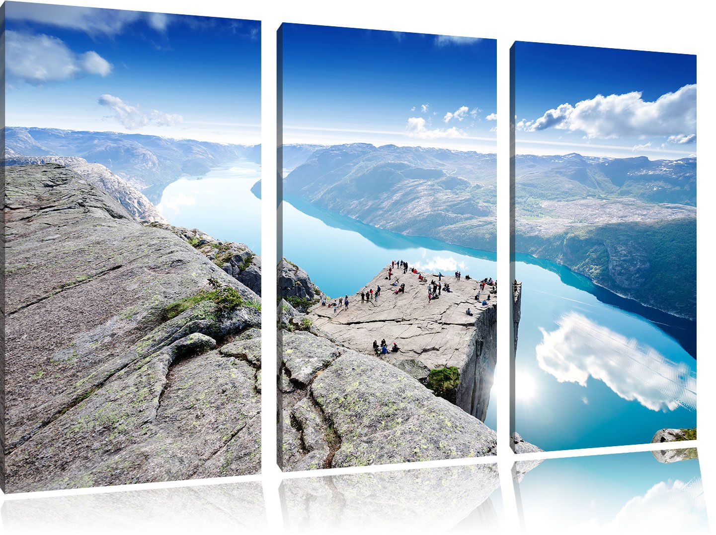 Geiranger Fjord Leinwandbild 130x80cm - Norwegen Natur Wandbild