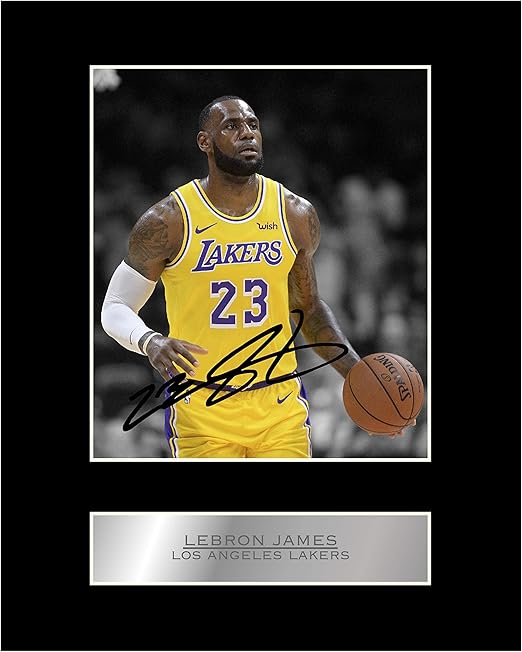 Foto Enmarcada Firmada Por Lebron James Los Angeles Lakers 2 Nba Con Autografo Para Regalo Amazon Es Hogar