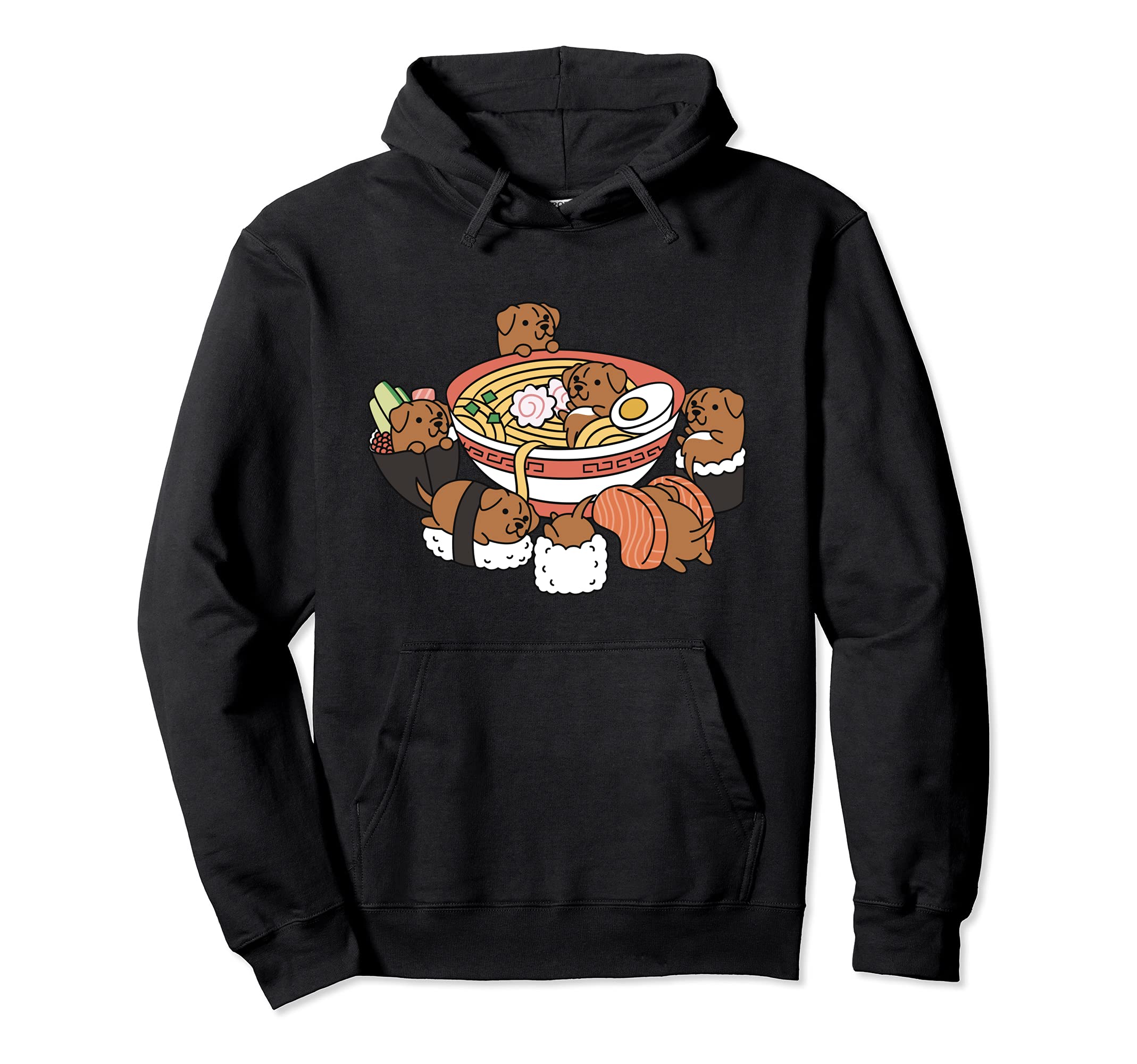 Ramen Sushi Dogue De Bordeaux Dog Pullover Hoodie