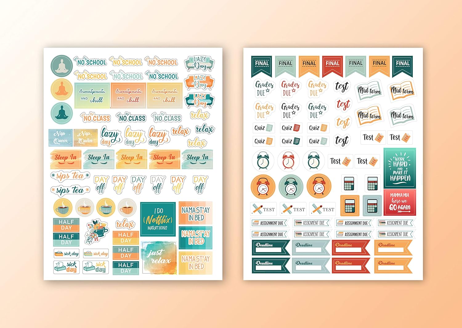 Lamare Student Planner Stickers – School & Study Supplies for College Students I Use with Teacher Planner, Academic Planner, Student Planner, Nursing School Essentials, Gifts Planner Accessories: Kitchen & Dining