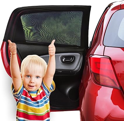 Lot De 2 Pare Soleil Pour Voiture Bebe Avec Protection Uv Pour Vos Enfants Fenetre De Voiture Abat Jour Pour Chien Fenetre De Voiture Soleil Housse Sans Colle Ou Ventouses Compatible