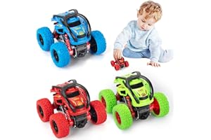 LODBY Toddler Toys for 2 3 4 5 Year Old Boy Easter Gifts, Pull Back Vehicle Monster Trucks for Toddlers Toys Age 2-4-6 Friction Powered Toys Car for Boys/Girls Birthday Gifts for 2 3 4+ Year Old Toys