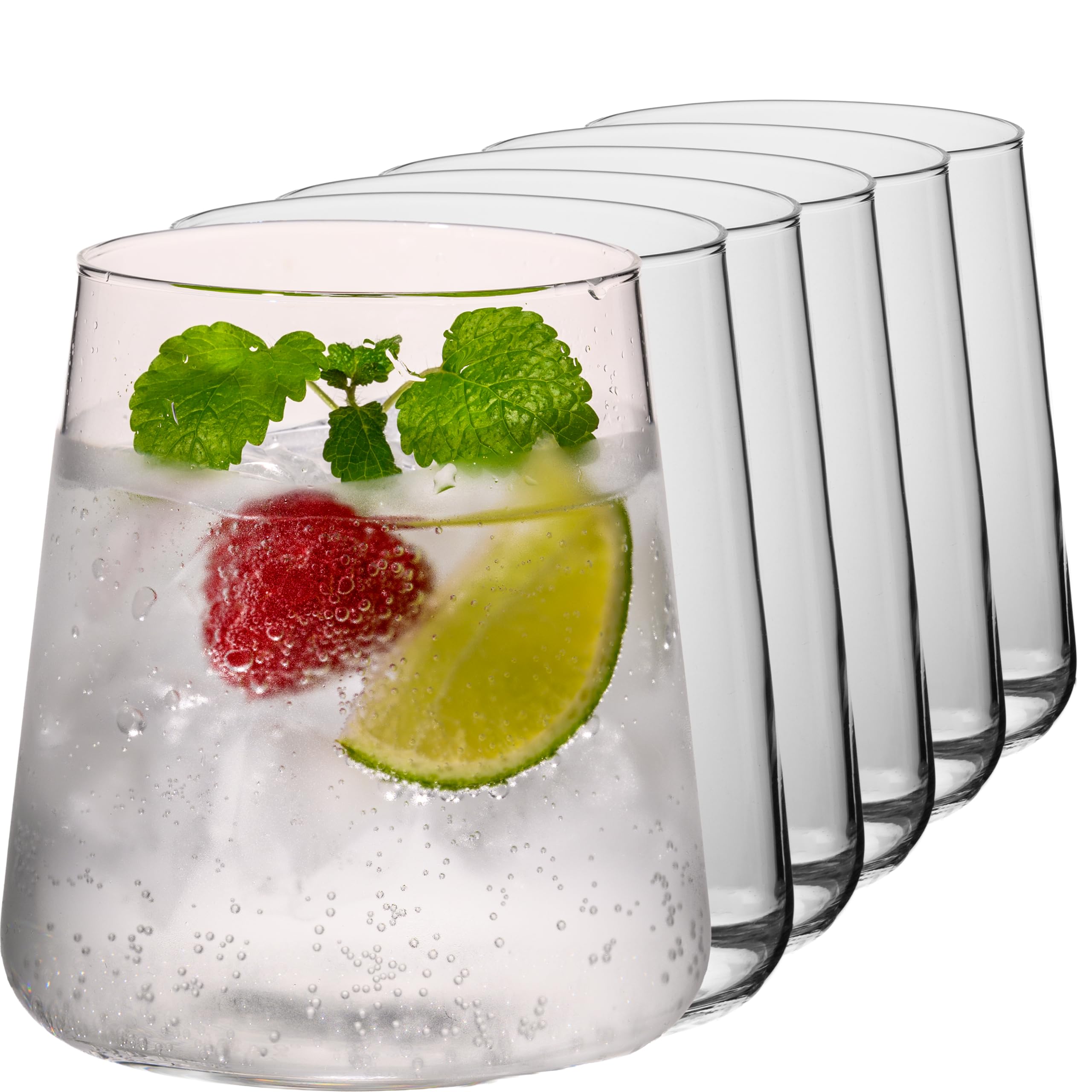 IMPERIAL glass Glass Drinking Glasses 370 ml (max. 450 ml) Set of 6 Water Glasses Juice Glasses Whiskey Glasses Gin Glasses