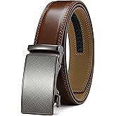 CHAOREN Mens Belt - Mens Ratchet Belt Leather 1 3/8" for Dress Pant - Micro Adjustable Belt Fit Everywhere