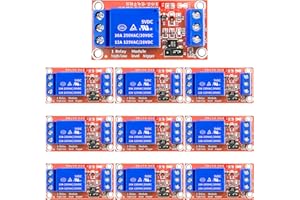 CenryKay 5V 1 Channel Relay Module，10PCS 5v Relay Module Board Switch Optocoupler Support High and Low Level Trigger for Arduino