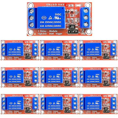 CenryKay 5V 1 Channel Relay Module，10PCS 5v Relay Module Board Switch ...