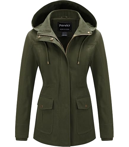 Made By Johnny MBJ WJC643 Womens Pop of Color Parka Jacket S Black