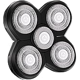 Universal Replacement Heads for Blade,Replacement Blades Compatible with Most Major Head Shaver Brands, Easy-to-Install Electric Razor Shaver Heads for Bald Men. (5 Black)