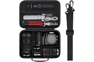 Elonbo Carrying Case for Canon EOS Rebel T7/ T6 DSLR Camera and Canon EOS R50/ R100/ R5/ R5 Mark II/ R6 Mark II/ R7/ R8 Mirro