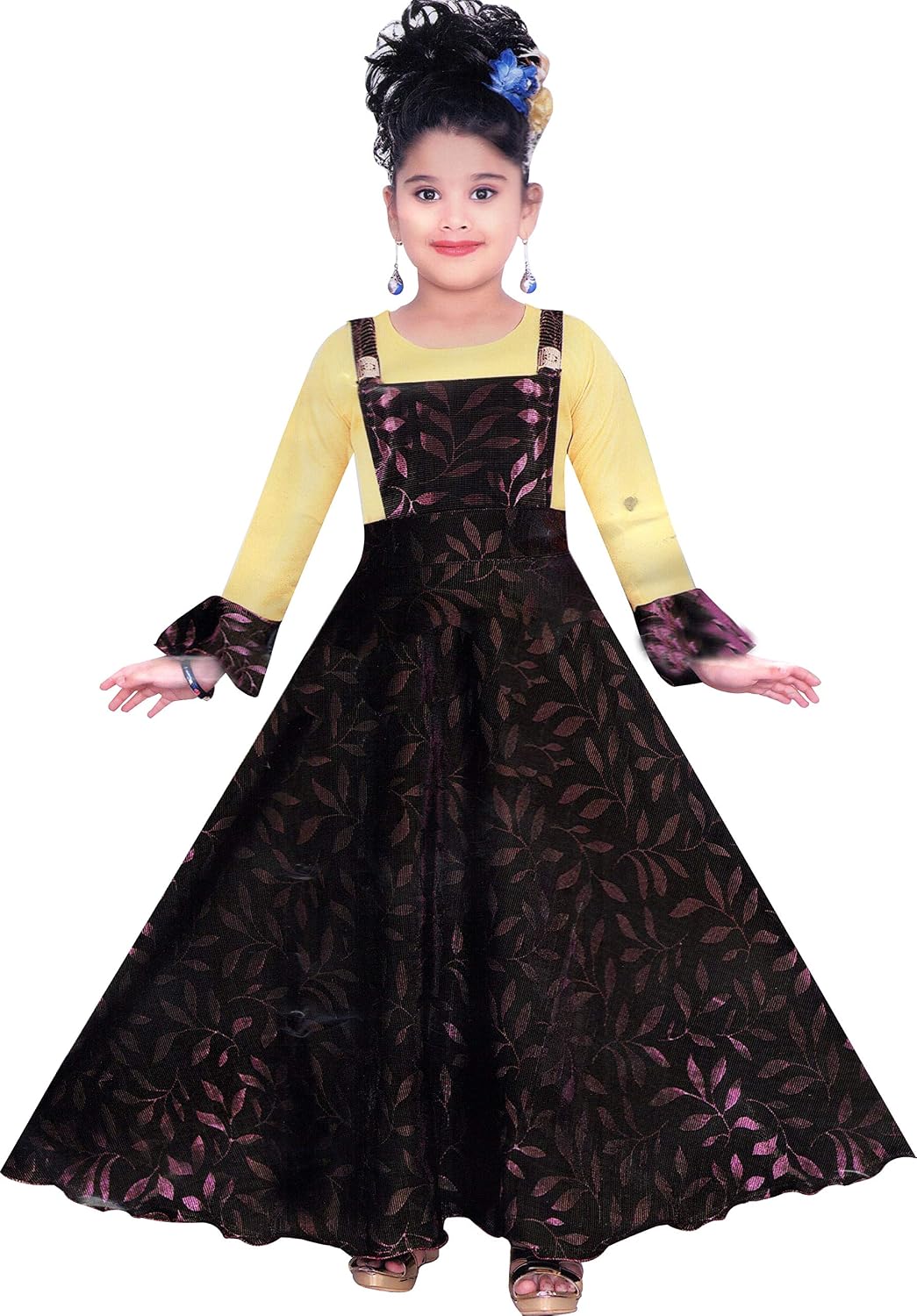 Bfm Girl Birthday Party Wear Long One Piece Dress Amazon In Clothing Accessories