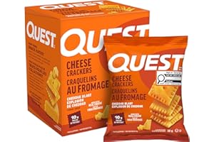 Quest Cheddar Blast Flavoured Cheese Crackers, High Protein Snack - Pack of 4
