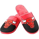FOCO Men's NBA Team Logo Staycation Plush House Shoes Slide Slippers