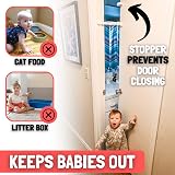 Door Buddy Child Proof Door Lock & Cat Door Stopper Adjustable Door Strap Latch view 2