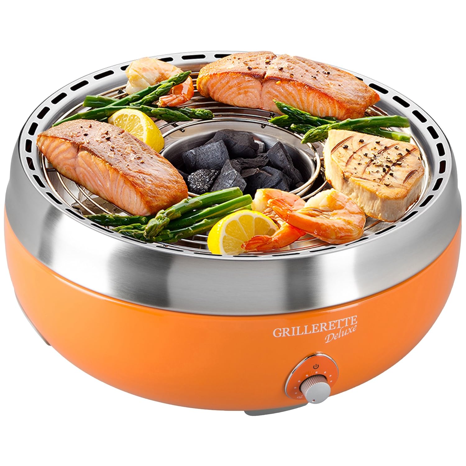 Food  Fun Deluxe Barbacoa de carbón vegetal sin humos con bolsa