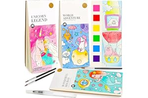 FQKIOMY Paint with Water Books for Kids Ages 2-4,3-5,Water Coloring Book Mess Free Coloring for Toddlers 2-4,Creative Arts and Crafts & Airplane Travel Essentials Easter Gift for Boys Girls(3 PCS)