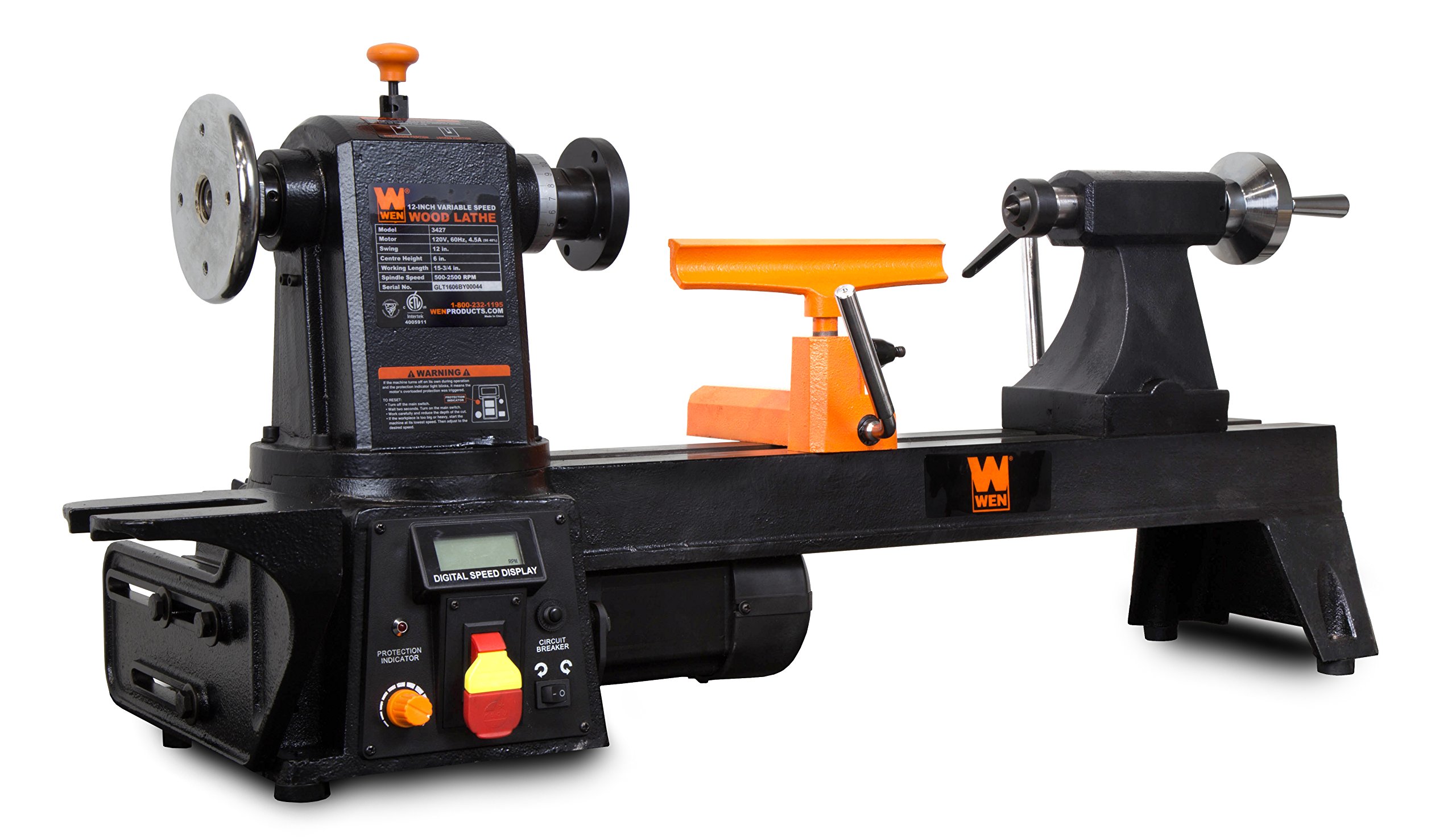 WEN 34027EX 23Inch Cast Iron Wood Lathe Bed Extension for 12 by 16