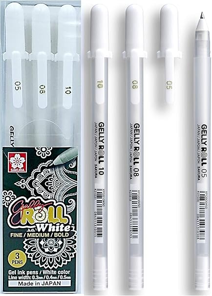 Amazon サクラクレパス Sakura Gelly Roll Classic White 3サイズセット ジェルボールペン ゲリーロール Xpgb 3wt サイズ 05 08 10 ホワイト 並行輸入品 ジェルインクボールペン 文房具 オフィス用品