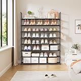 OYREL 8 Tier Shoe Rack 32-40 Pairs Black Non-Woven Storage Organizer view 5
