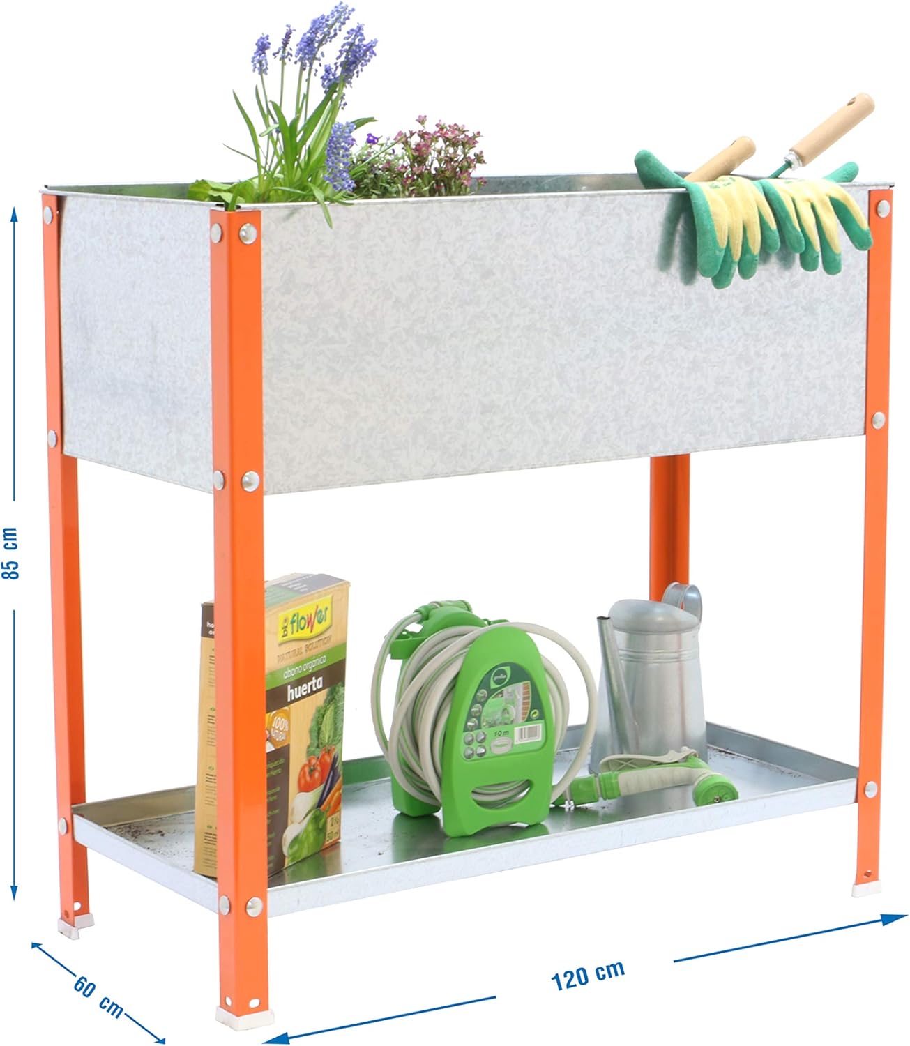 Huerto urbano alto Urban Garden Top Azul/Galvanizado Simonrack ...