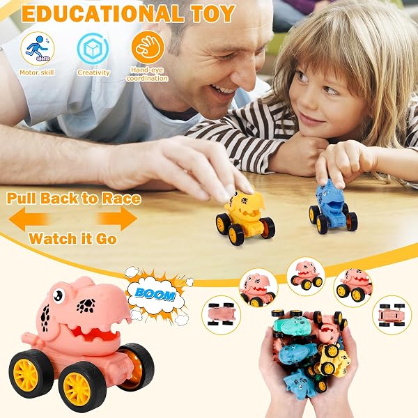 36 PACK VALENTINES DAY CARDS FOR KIDS SCHOOL – 36 DINOSAUR PULL BACK CARS TOYS WITH VALENTINES CARDS FOR KIDS CLASSROOM- KID VALENTINE’S CLASSROOM EXCHANGE PRIZE TOY BOYS GIRLS VALENTINE PARTY FAVORS