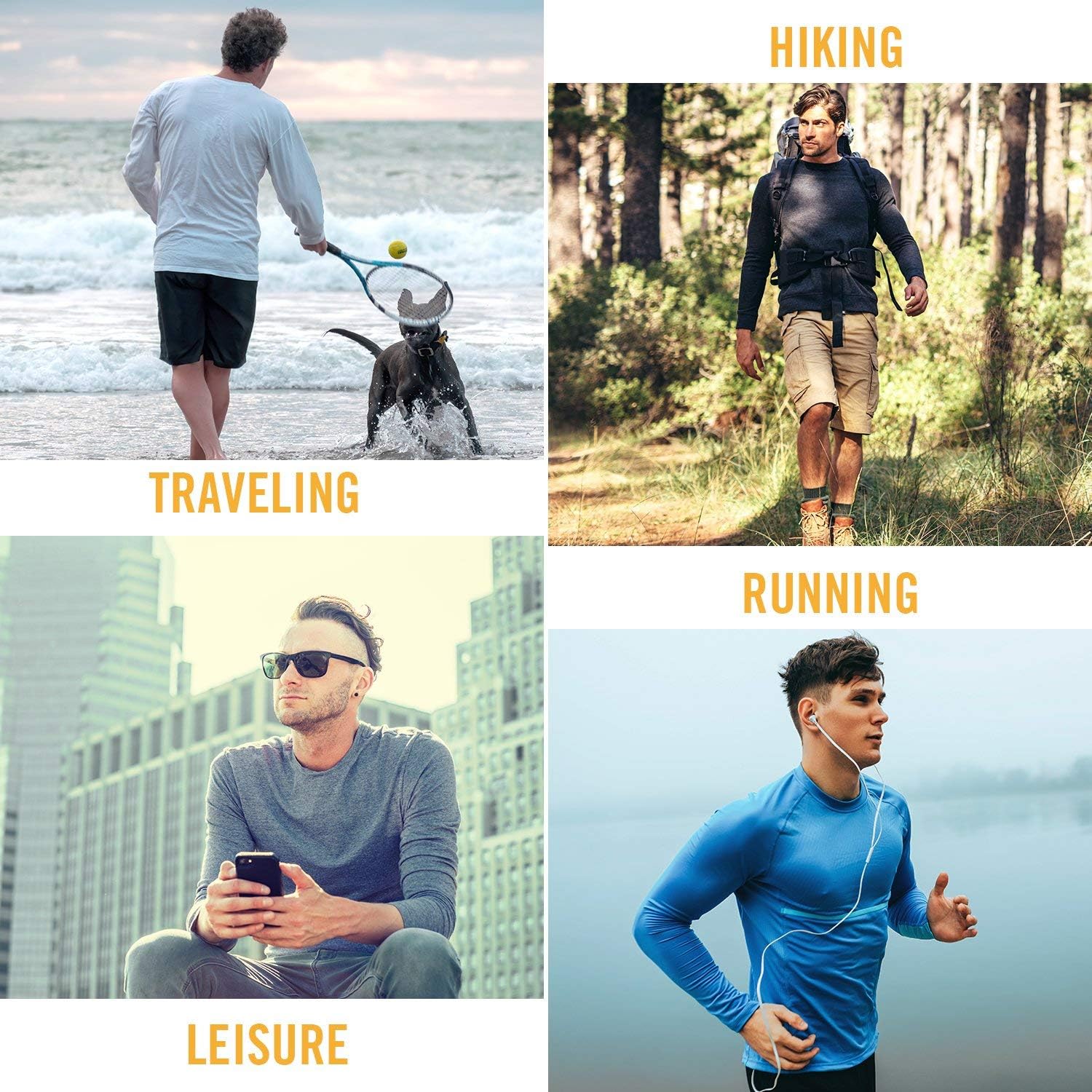 BALEAF Men's UPF 50+ Sun Protection Shirts Long Sleeve Dri Fit SPF T-Shirts Lightweight Fishing Hiking Running: Clothing