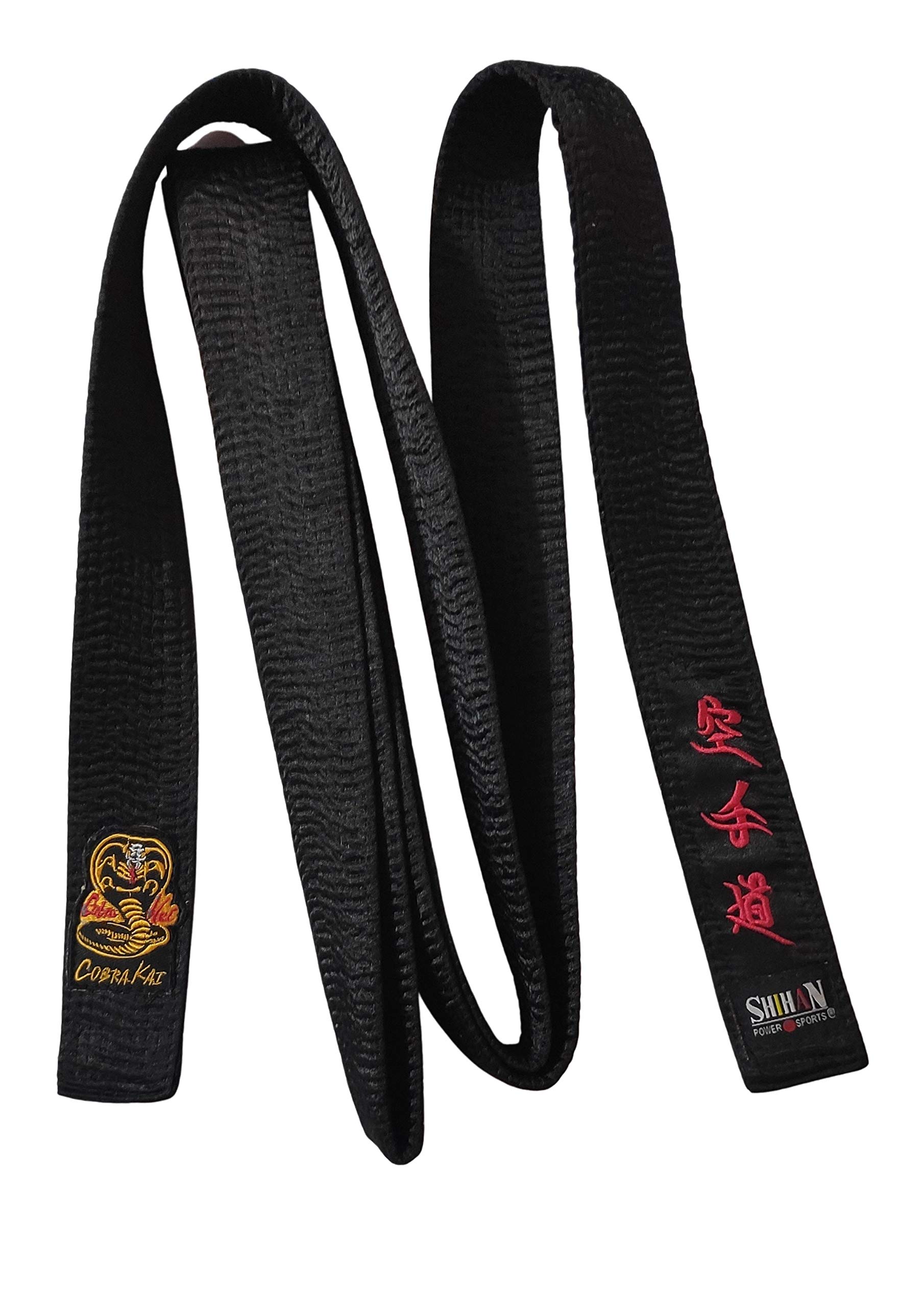Black Belt SATIN COBRA KAIS - KARATE KIDS With Embroidery Japanese 300cm For Men/Women Karate, Kickboxing, Shotokan, Shito-Ryu, Goju Ryu,
