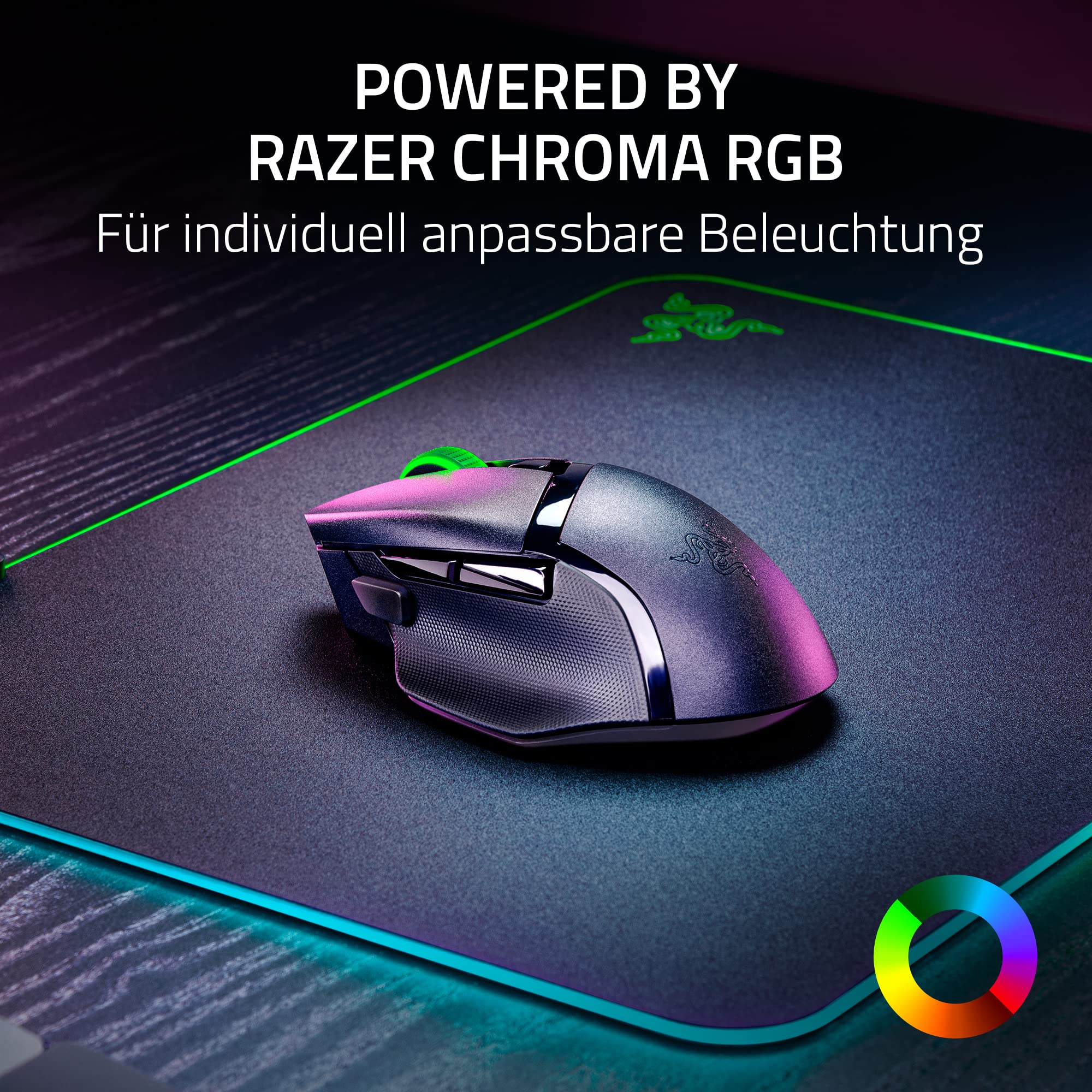 Razer Basilisk V3 Pro - Anpassbare kabellose Gaming-Maus HyperScroll Tilt Wheel (Focus Pro 30K Optischer Sensor, 13-Zonen Chroma-Beleuchtung, 10+1 Programmierbare Tasten) Schwarz 8