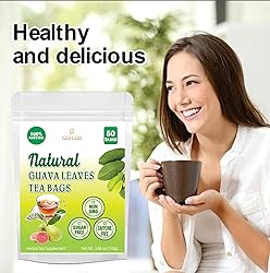 50 Premium Guava Leaf Tea Bags, 100% Natural and